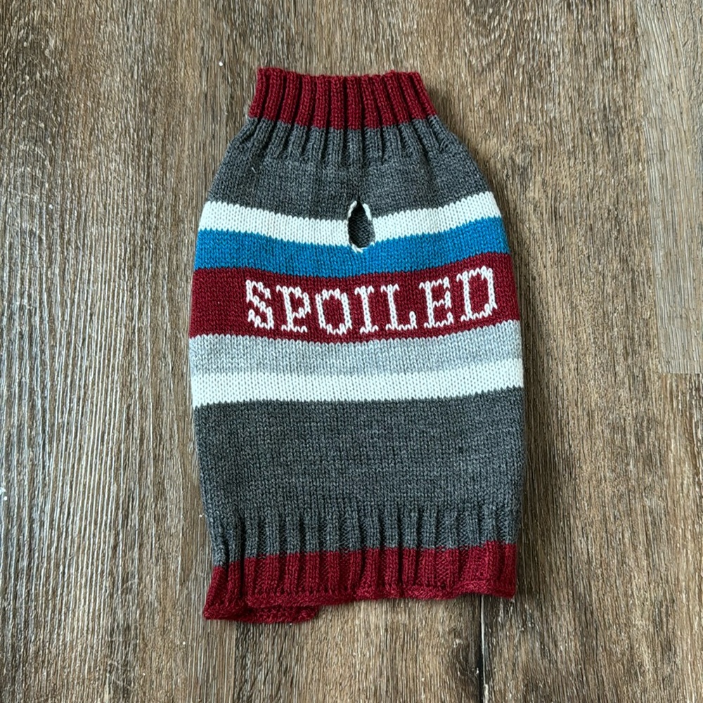“Spoiled” XXS Dog Sweater!